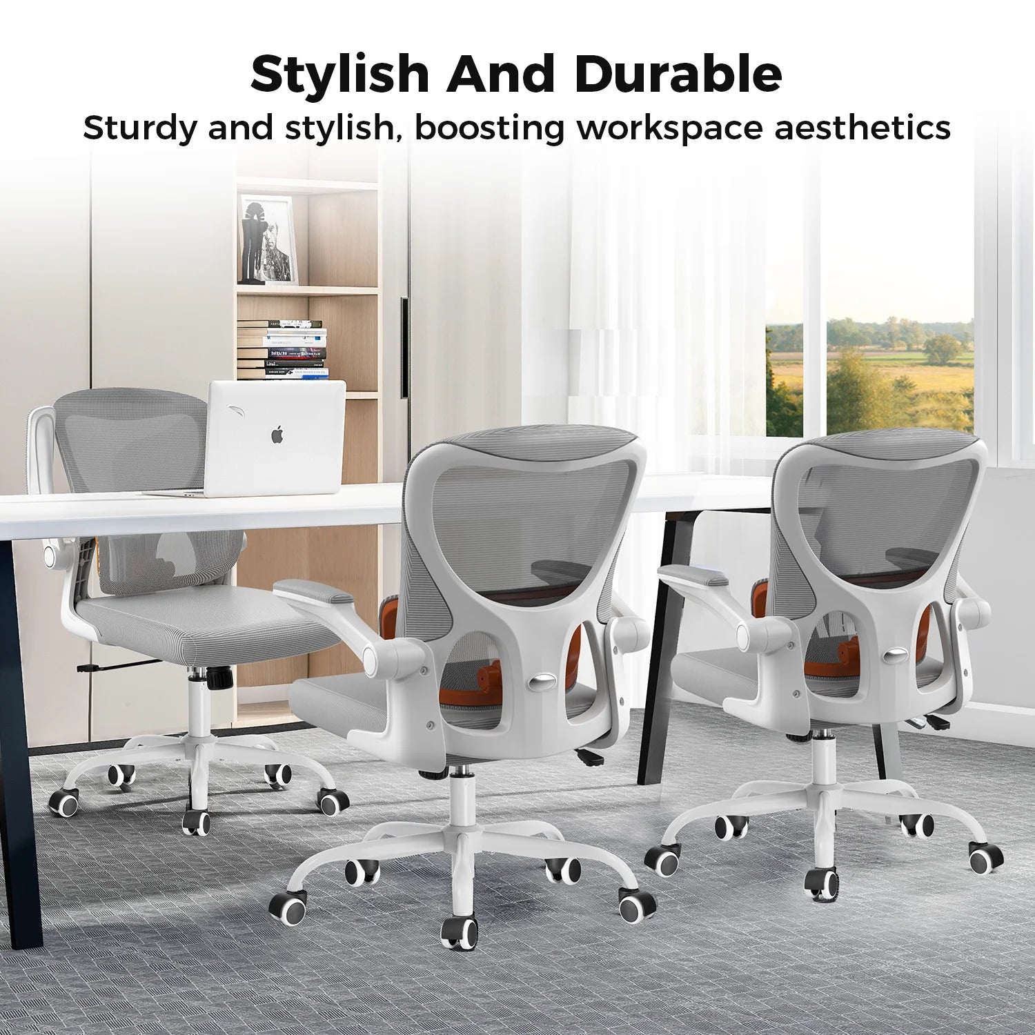 Ergonomic Chair with Flip-Up Armrests