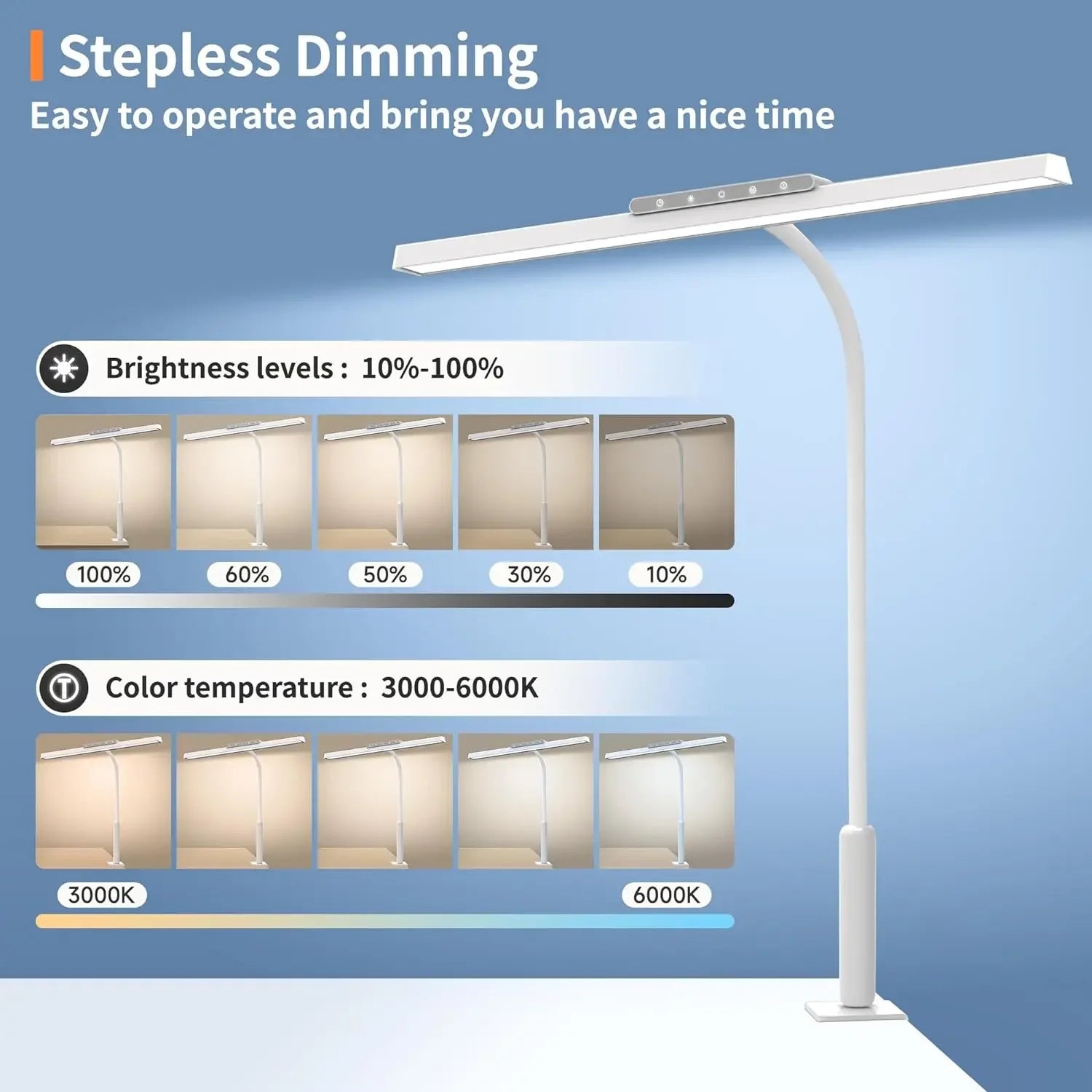 Stepless Dimming LED Desk Lamps
