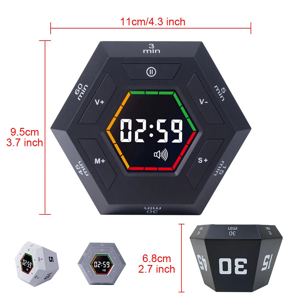 Hexagonal Visual Flip Electronic Timer