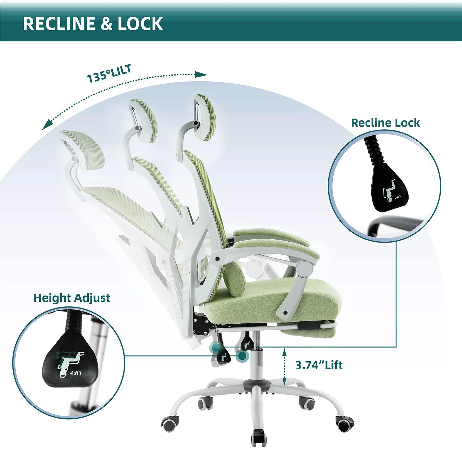 Reclining High Back Gaming Chair