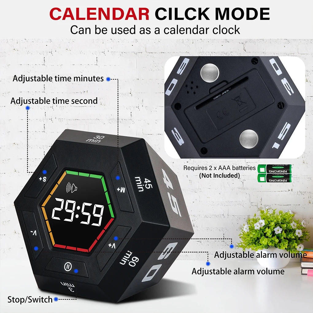 Hexagonal Visual Flip Electronic Timer