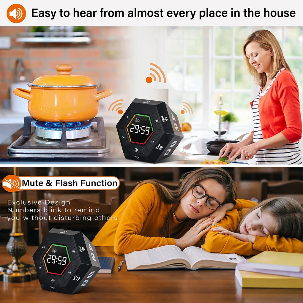 Hexagonal Visual Flip Electronic Timer